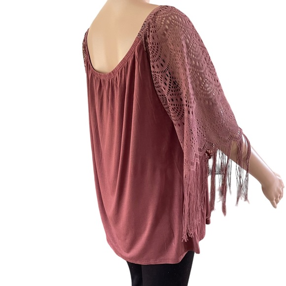 VaVa by Joy Han Farrah Bohemian Off Shoulder Top w Fringe Details   MED - Picture 4 of 14